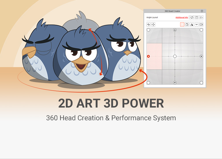 Cartoon Animator - the 2D animation software for 360 head creation